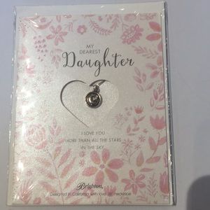 Brighton “my dearest daughter” Necklace and card